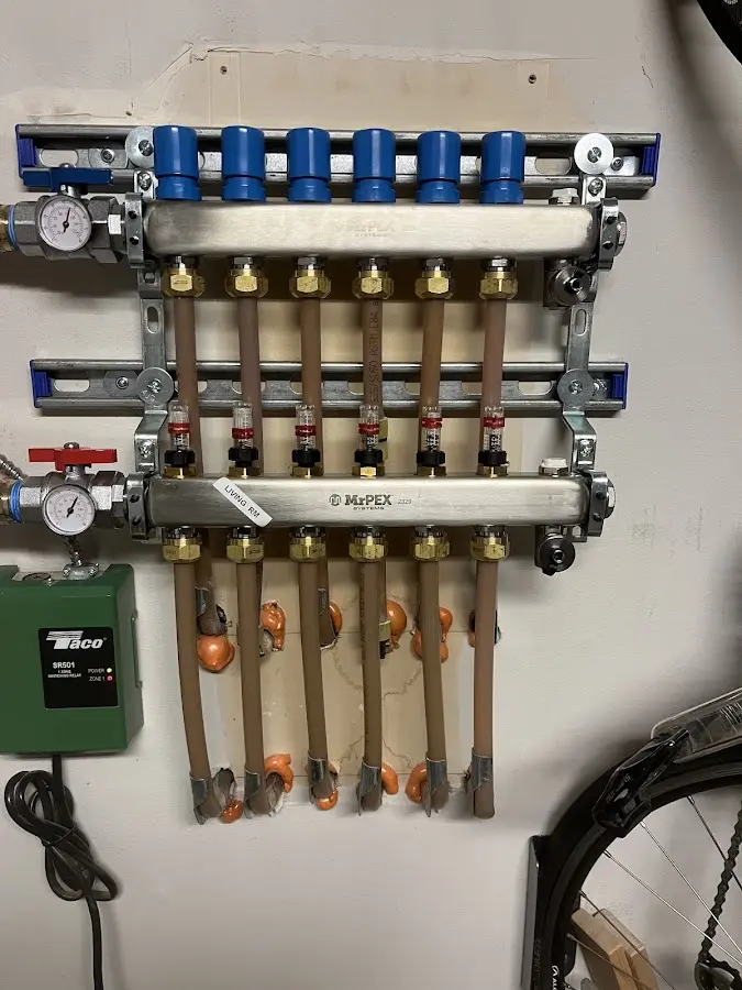 Plumber performing Gas Leak Detection at a residential property in Lemont